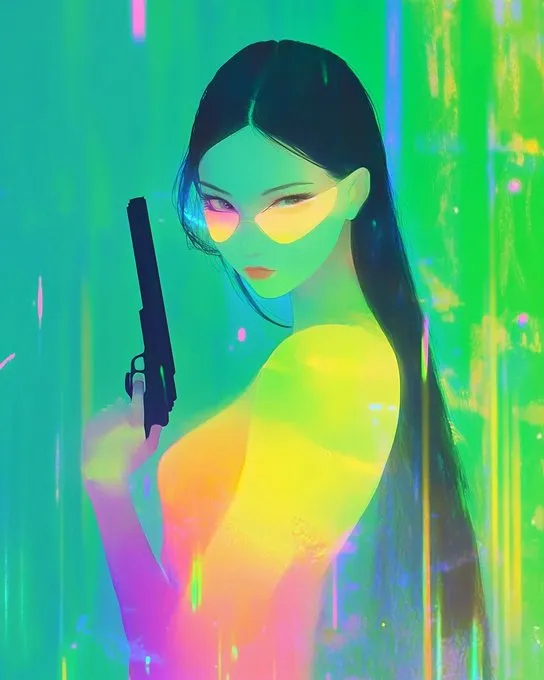 Vibrant Neon Dreamscape - Пример 4