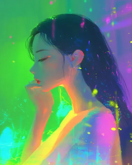 Vibrant Neon Dreamscape - Пример 1