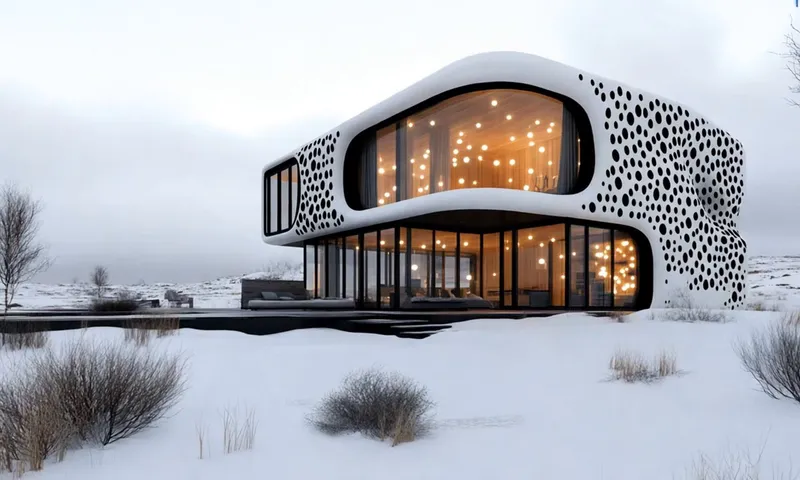 Futuristic Organic Architecture in Winter - Пример 3