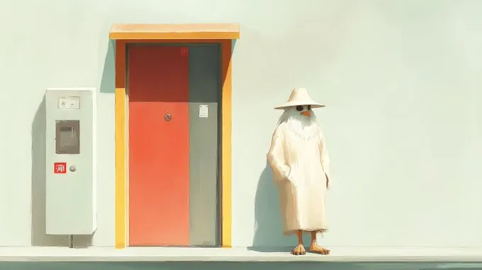 Minimalist Surrealism with Warm Tones - Пример 1