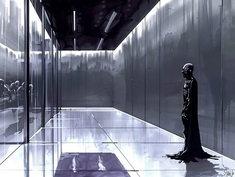 Dramatic Monochrome Corridor - Пример 3