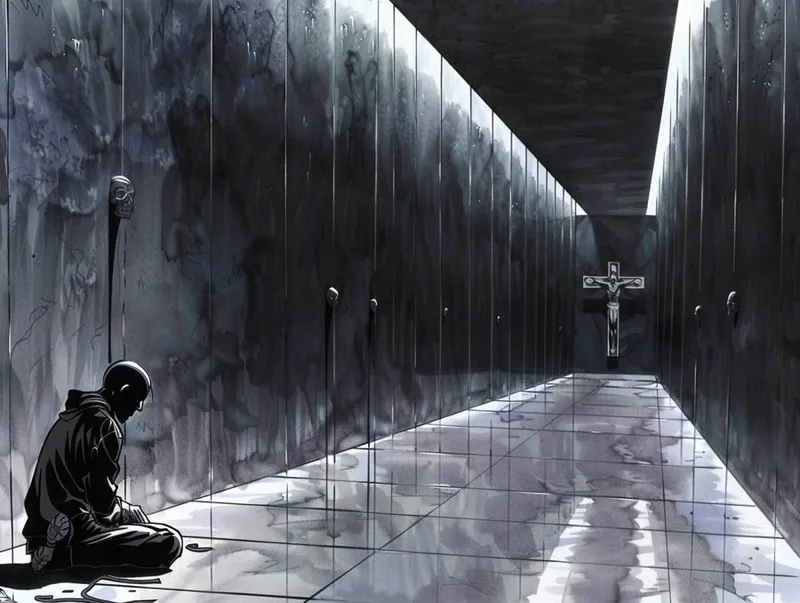 Dramatic Monochrome Corridor - Пример 1