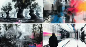 Vibrant Double Exposure Mosaic - Пример 4