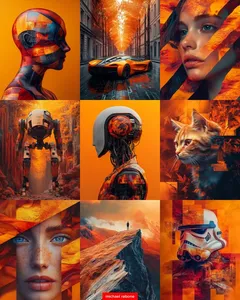 Vibrant Double Exposure Mosaic - Пример 1