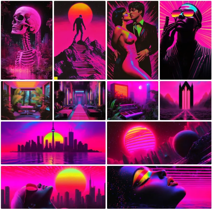 Neon Retro Euphoria - Пример 2