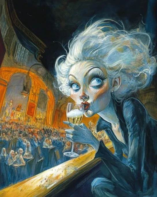 Vivid Caricature of Urban Nightlife - Пример 3