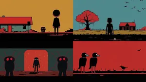 Contrasting Silhouettes in Bold Hue - Пример 1