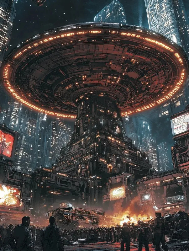 Futuristic Metropolis with Sci-Fi Ambience - Пример 2