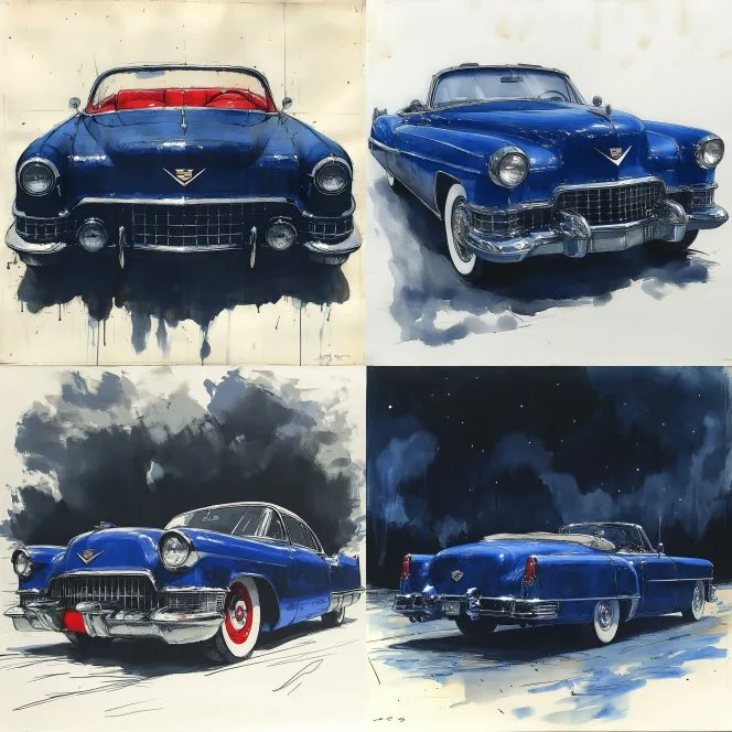 Vintage Elegance in Blue - Пример 3