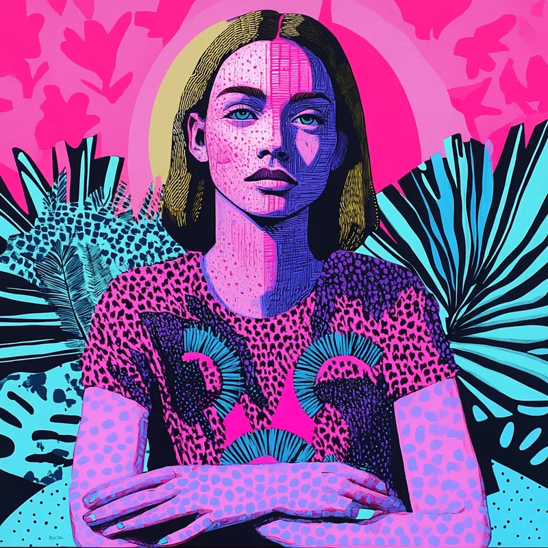 Pop Art Neon Fusion - Пример 3