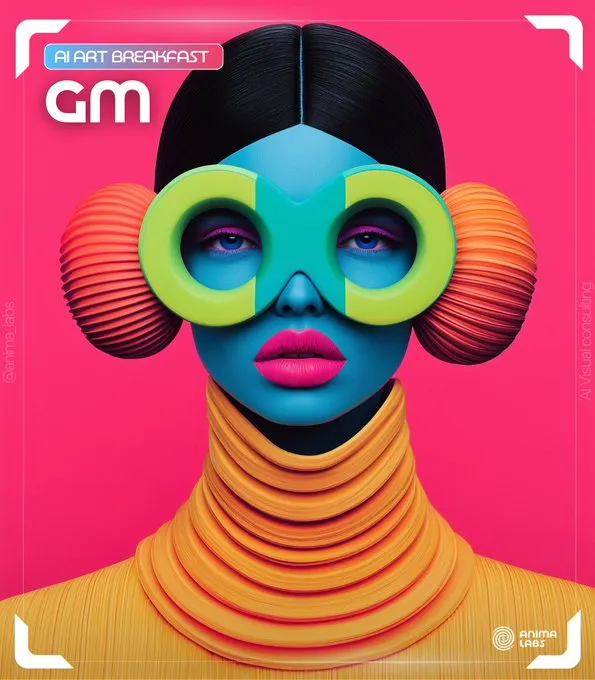 Vibrant Futuristic Portrait - Пример 1