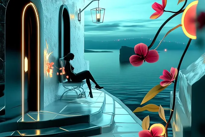 Mediterranean Neon Serenity - Пример 3