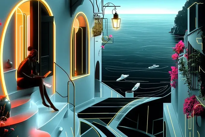 Mediterranean Neon Serenity - Пример 4