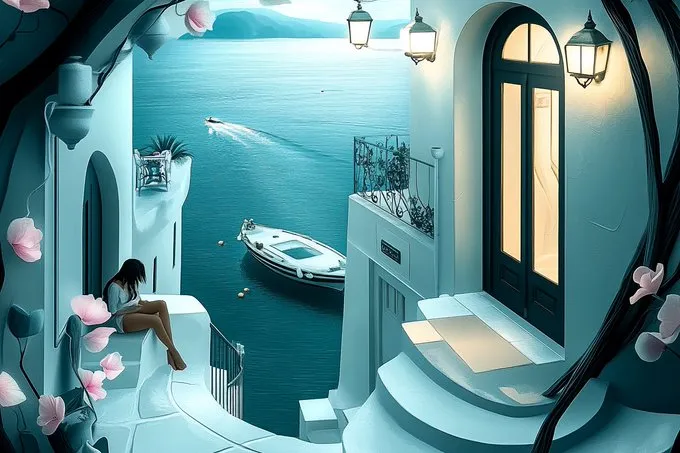 Mediterranean Neon Serenity - Пример 1