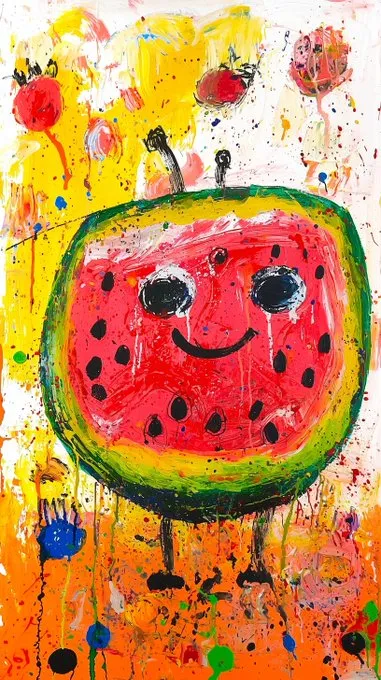 Whimsical Fruit Expressionism - Пример 3