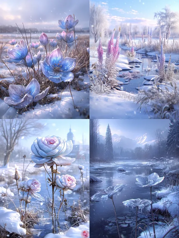 Ethereal Winter Blossoms - Пример 2