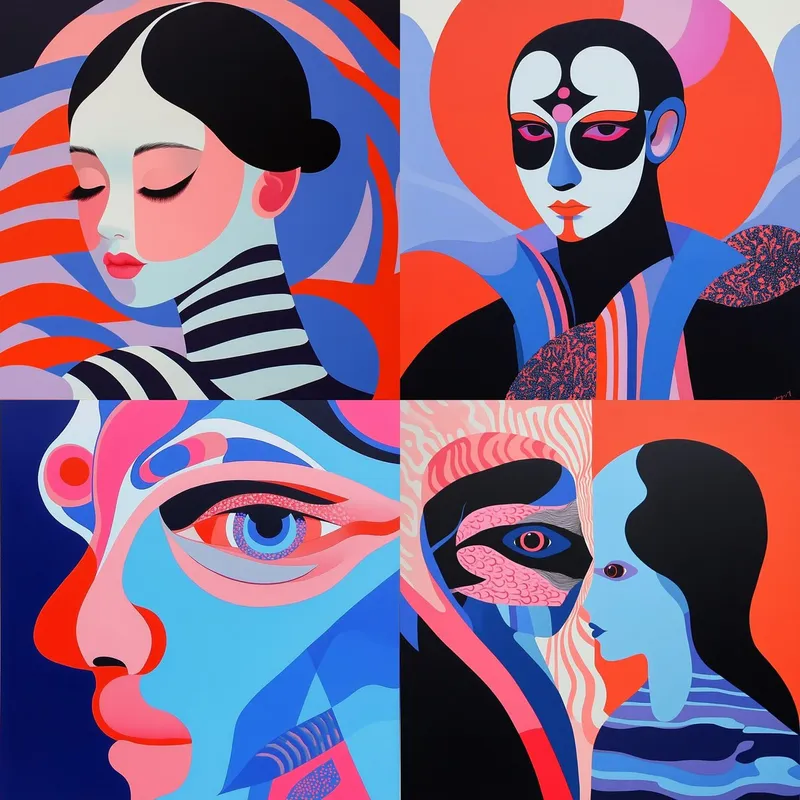 Vibrant Abstract Portraits - Пример 2