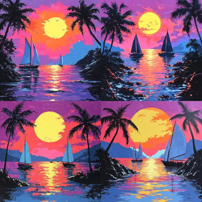 Vibrant Dreamy Seascape - Пример 3
