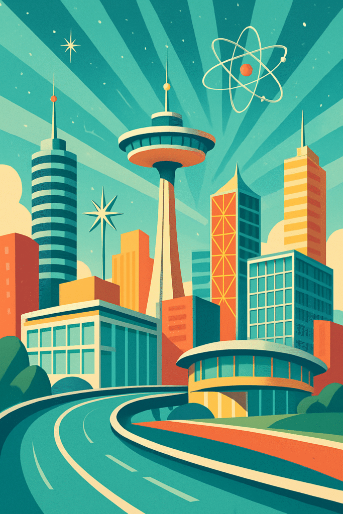 Retro Atomic Age Illustration Studios - Пример 1