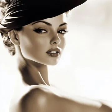 Elegant Retro Fashion Portrait - Пример 2