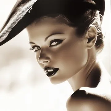 Elegant Retro Fashion Portrait - Пример 3