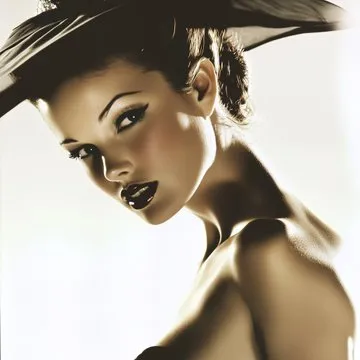 Elegant Retro Fashion Portrait - Пример 4