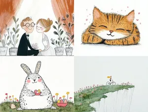 Whimsical Pastel Illustrations - Пример 1
