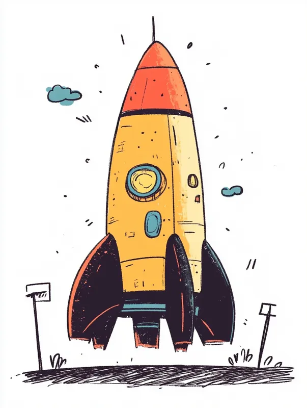 Cartoon Space Launch - Пример 4