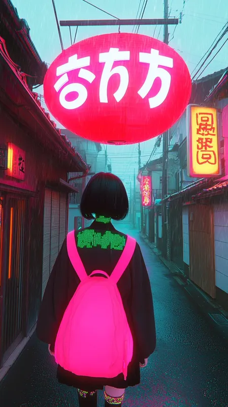 Neon Glamour in Urban Nightlife - Пример 4