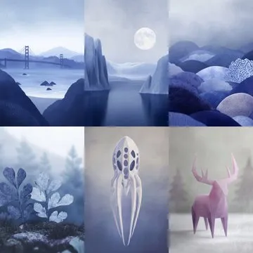 Surreal Monochrome Landscapes - Пример 1