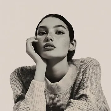 Minimalist Monochrome Portrait - Пример 3