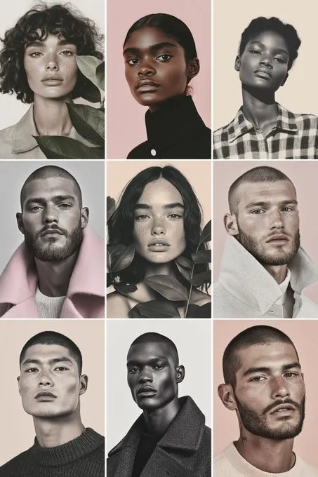 Minimalist Monochrome Portrait - Пример 1