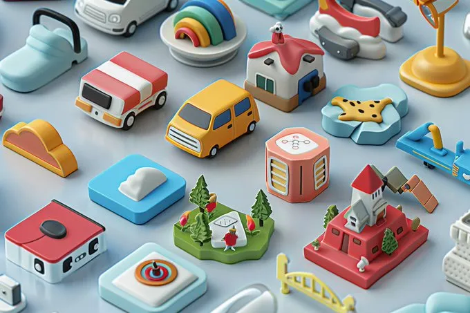 Playful 3D Pastel Workspace - Пример 4