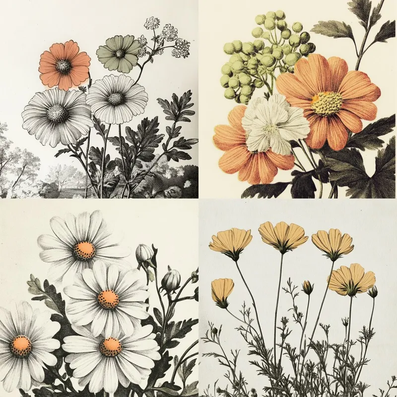 Sepia Nostalgic Digital Illustrations - Пример 1