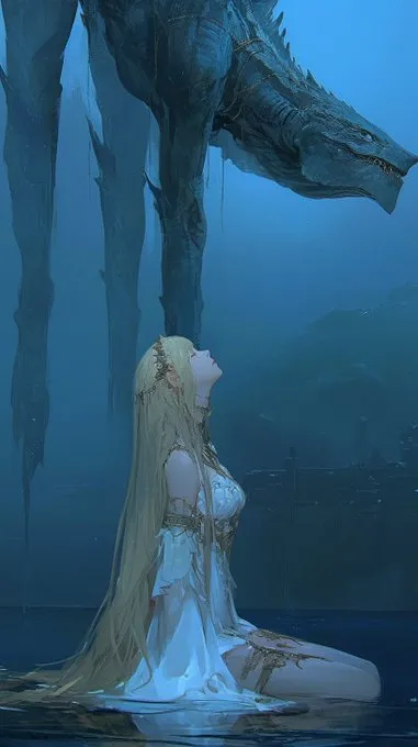 Mythical Serenity with a Colossal Beast - Пример 4