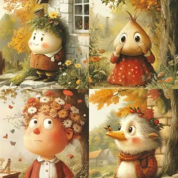 Whimsical Autumn Characters - Пример 3