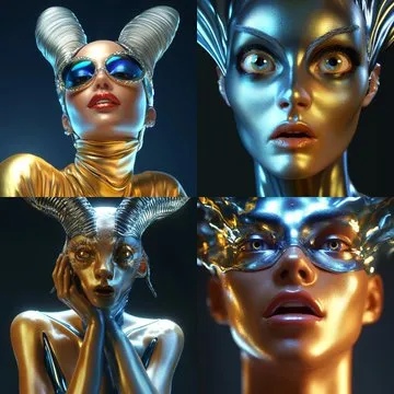 Futuristic Metallic Surrealism - Пример 3