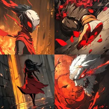 Dynamic Anime Fantasy with Fiery Elements - Пример 2