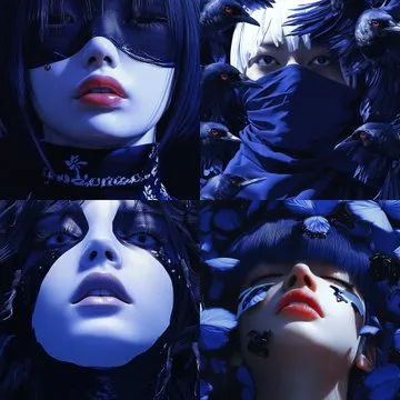 Mystical Noir Portrait Collage - Пример 3