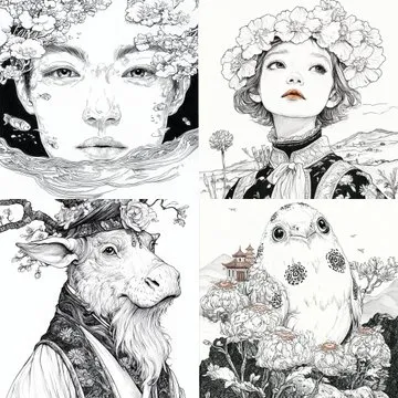 Detailed Whimsical Ink Illustrations - Пример 3
