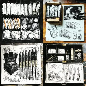 Surreal Monochrome Sci-Fi - Пример 4