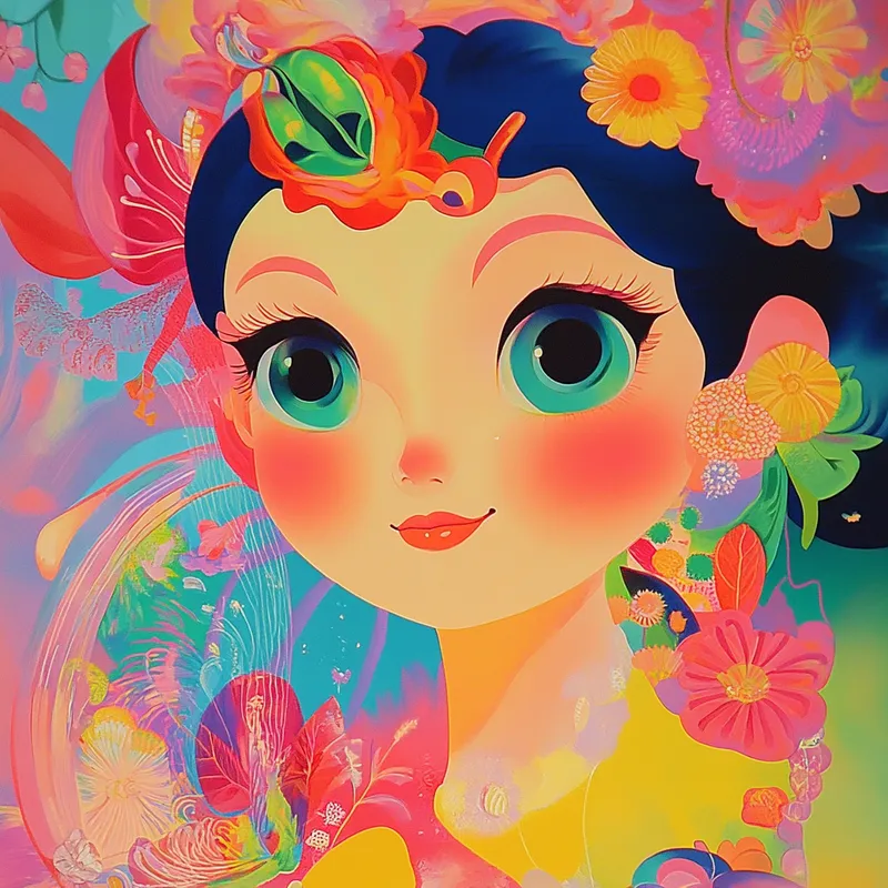 Vibrant Whimsical Manga Realism - Пример 4