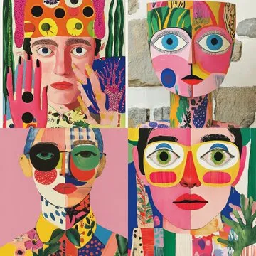 Vibrant Abstract Portraits - Пример 3