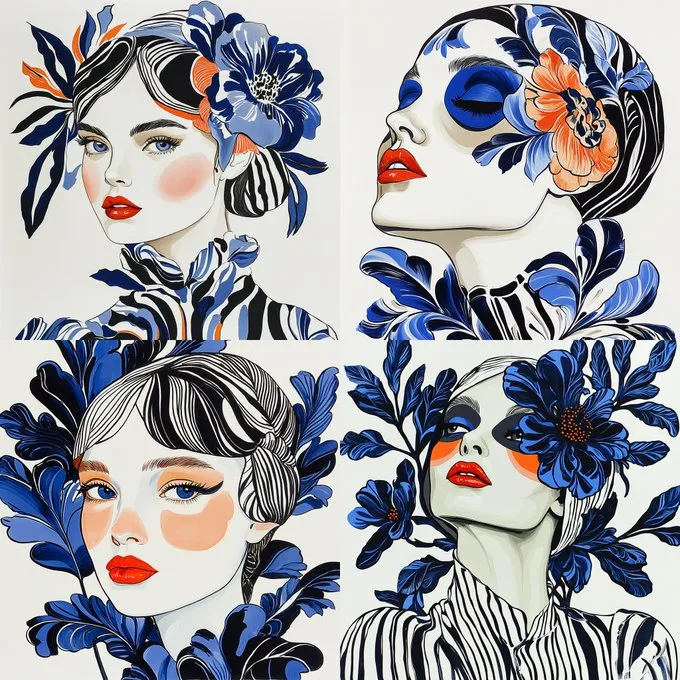 Bold Floral Elegance - Пример 1