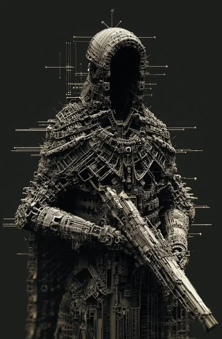 Futuristic Cybernetic Cloak - Пример 2