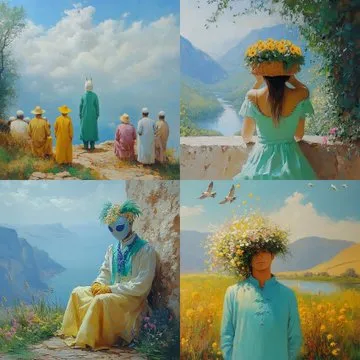 Surreal Serenity in Pastel Landscape - Пример 3