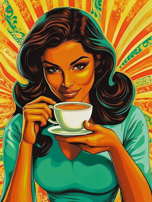 Vibrant Retro Pop Art Portrait - Пример 2