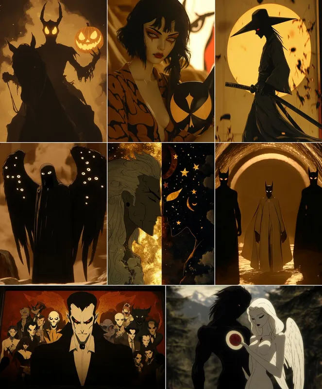 Moody Anime with Golden Glimmer - Пример 2