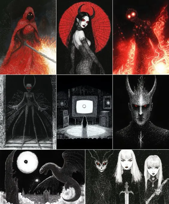 Dark Monochrome Fantasy - Пример 2