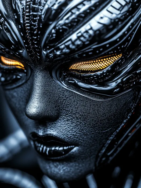 Futuristic Cybernetic Elegance - Пример 1